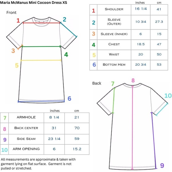 Maria McManus Mini Cocoon Dress Lemongrass Voile Sz XS Shift Tunic Yellow $590 - Picture 4 of 15